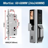 Serrure intelligente Tuya avec double caméra, stockage cloud, appel vocal Wi-Fi, contrôle à distance, entrée sans clé par empreinte digitale, serrure intelligente pour la maison