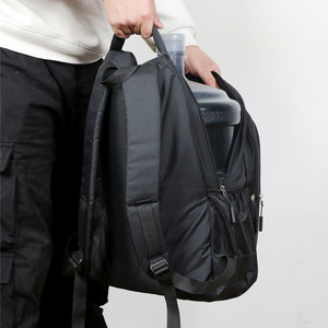 Reflective Strip <b>Backpack</b> <b>Large</b> Capacity 20-35L For Men Travel College Student Schoolbag Solid Color Detachable Strap - Product Image 4