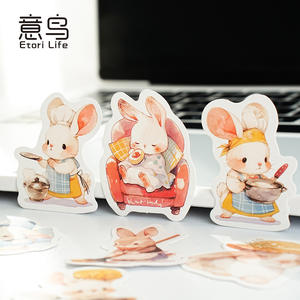 40 Hojas/caja de Pegatinas en Caja, Serie Centro de Adopción, Divertidas y Lindas Pegatinas de Animales, Material para Manualidades - Product Image 2