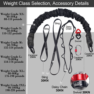 Équipement complet de saut à l'élastique aérien 60kg 80kg 100kg 150lbs 200lbs, cordon de danse bungee yoga - Product Image 3