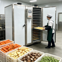 Four de déshydratation alimentaire commercial, conception mobile sur roues, séchoir industriel multi-niveaux pour poisson, viande, épices