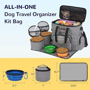 Free sample <b>Dog</b> Travel Bag, Travel Pet Bag Organizer, <b>Dog</b> <b>Food</b> Travel Bag with <b>Food</b> <b>Container</b> and Bowls - Product Image 4