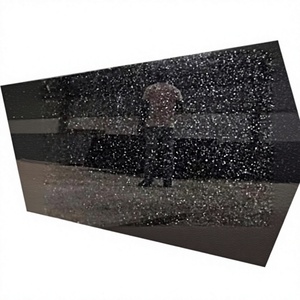 Grandes dalles de granit noir Galaxy, comptoirs modernes haute résistance de style antique pour hôtels et villas, garantie de 2 ans, exportateur Inde. - Product Image 1