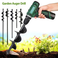8 tailles de tarière à spirale pour jardin, outil de forage pour le sol, perceuse à terre pour la plantation de graines et les jardinières