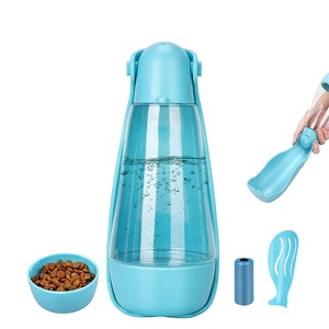 pet water bottle collapsible outdoor potable plastic dog travel water bottle for pets with bowl