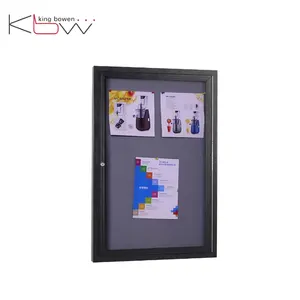 KBW لوحات الإعلانات المغلقة 24 "x 36" باب واحد مع أقفال Keyed للأمن دائم وسهل التركيب لمكتب المدرسة
