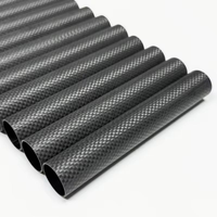 Tube en fibre de carbone avec technologie de bobinage, 5 épaisseurs, -50 à +150°C, noir brillant ou mat, pour cadre de vélo, tige de selle, canne de marche