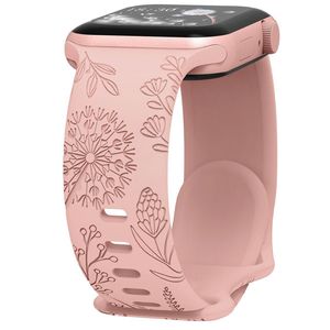 Correa de Silicona con Diseño de Diente de León Grabado con Láser en Dos Tonos para <span class=keywords><strong>Apple</strong></span> <span class=keywords><strong>Watch</strong></span> 8 7 6 5 4 3 <span class=keywords><strong>2</strong></span> 1 SE Ultra - Product Image 3