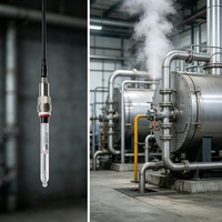 Sensor pH Air Umpan Boiler 0-100 ℃   Kaca 1MPa+316L untuk Kontrol Korosi Siklus Uap Pembangkit Listrik