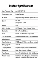 Lunettes intelligentes avec caméra IA 8MP, traduction en temps réel, prise de vue en vue à la tierce personne, stabilisation électronique de l'image (EIS), appels, GPT