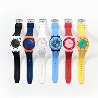Nuevo Producto Jettda AP&Swatc Royal Pop, Caja de Cerámica, Correa de Reloj de Caucho FKM para Swatchh X AP Royal Pop Multicolor Resistente al Agua