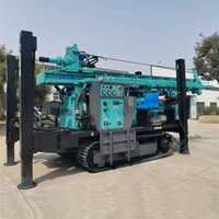 Promotion : Foreuse de puits d'eau pneumatique portable sur chenilles, avec moteur diesel, pompe à boue et boîte de vitesses, pour forage de 280m
