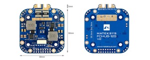 MATEKSYS FCHUB-12S V2 PDB 3-12S LiPo 440A Capteur de courant double BEC 5V 12V commutable pour drone FPV de grande taille XCLASS - Product Image 5
