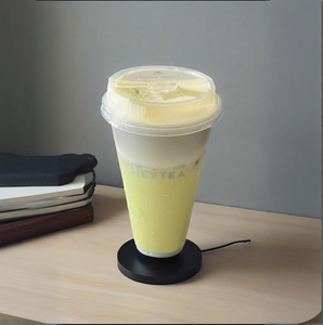 Lesense <span class=keywords><strong>Pro</strong></span> Custom Printed PP Inyección 32oz Vasos de plástico duro Clear Smoothie Milktea Juice Boba Vaso desechable con tapas - Product Image 3