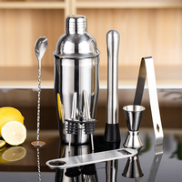 Kit de barman pour cocktails en acier inoxydable, ensemble de shakers à cocktails avec boîte cylindrique de luxe