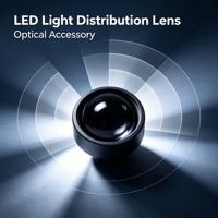 Lentille LED à Faisceau Étroit de Précision, Composant Optique en Verre pour Projecteur de 3 à 10 Degrés, pour Sécurité et Éclairage Longue Portée, Boîtier PC