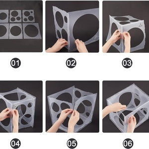 11 fori apertura Eco Friendly scatola di plastica di misura del pallone di nozze per le decorazioni della festa di compleanno - Product Image 4