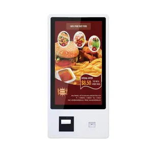 Totem Fast Food Kiosk Betaling Multi Touch Barcode Scanner Kiosk Order Zelf Bestellen Kiosk