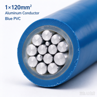 Fil de construction en aluminium massif Yedao BLV-1X120, bobine isolée en PVC 120 mm, 0,6/1 kV, bleu