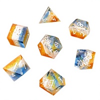 Dés à coins arrondis en résine pour DND, jeux de rôle de table, Dungeons & Dragons, Cthulhu Call, dés multi-faces D4D20, lot de 7 dés