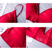 Soutien-gorge en nylon Deep V Triangle Cup Traceless Fitness Femme Haute Élastique Respirant Loisirs Sous-vêtements de sport Poids léger Vêtements de yoga