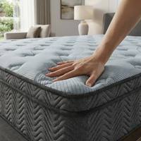 Matelas hybride à ressorts ensachés, design respirant à flux d'air, fermeté moyenne, soutien orthopédique, pour hôtel, école, appartement, chambre à coucher