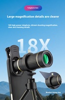 Kit d'objectif zoom télescopique professionnel pour téléphone avec autofocus en métal pour les voyages, les sports et les concerts
