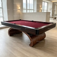 Table de billard de style luxueux en bois dur naturel, disponible en différentes tailles, avec coussin en caoutchouc pour la maison ou le club