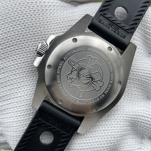 Reloj de Buceo STEELDIVE Oficial SD1953 de 40.5MM con Esfera Gris, Bisel de Cerámica Azul Luminoso, Cristal de Zafiro, 300M Automático Water Ghost - Product Image 4