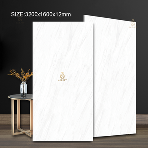 แผ่นหินพอร์ซเลนหินอ่อนขนาดใหญ่3200x1600กระเบื้องสีขาวสำหรับผนังภายในและภายนอก - Product Image 1