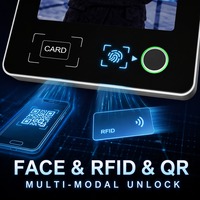 Terminal de reconnaissance faciale 7 pouces avec scanner de codes QR, caméra infrarouge 2MP, Wi-Fi, pour contrôle d'accès piétonnier extérieur et tourniquet