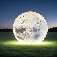 Ballon gonflable d'événement extérieur géant de planète et de lune de la publicité pour la partie de vitrines avec le ventilateur complémentaire