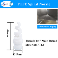 Buse spirale en PTFE de qualité supérieure, pulvérisateur à jet conique creux anti-corrosion pour la désulfuration des gaz de combustion, la réduction de la poussière et la défrotement des liquides