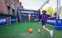Simulador de Fútbol Interactivo AR para Interiores, Simulador de Fútbol Virtual con Robot Portero