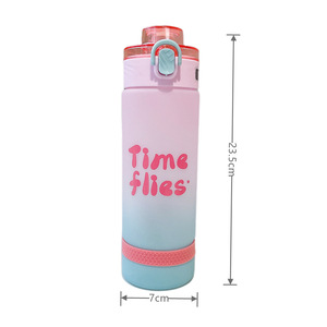 Botella de Agua Deportiva, Taza de Plástico con Degradado de Color, Botella de Agua Portátil para Estudiantes, para Coche y Actividades al Aire Libre - Product Image 6
