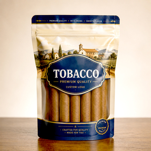 Bolsas de Embalaje de Mylar a Prueba de Olores con Base de Aluminio y Fuelle, Personalizadas, para Cigarros y Tabaco de Hoja Suelta - Product Image 1