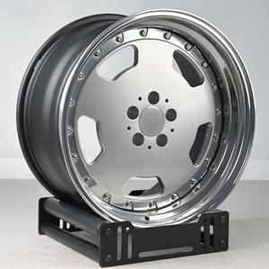 Bku ล้อ5X112 2ชิ้นสำหรับ Mercedes Benz 450SEL W123 W107 W115 W114 <span class=keywords><strong>W108</strong></span>ขอบ17 18 19นิ้วล้ออัลลอยขัดเงา - Product Image 5