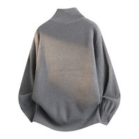 Maßgefertigte Herren Strickjacke mit Reißverschluss Herbst Mud Wash Distressed Vintage Übergroße Baggy Streetwear Hip Hop Pullover Großhandel
