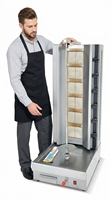 Machine à shawarma à gaz à 6 brûleurs, rôtissoire verticale rotative pour kebab, gril à viande commercial
