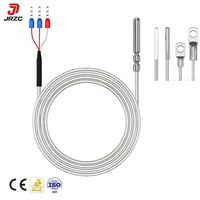 Sonde de température industrielle à résistance au platine de type rouleau PT1000, boîtier en acier inoxydable, trois fils, type instrument