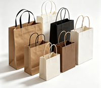 Sac de shopping en papier cartonné rigide, écologique, recyclable, de qualité supérieure, avec logo personnalisé imprimé, poignée en ruban, taille personnalisable
