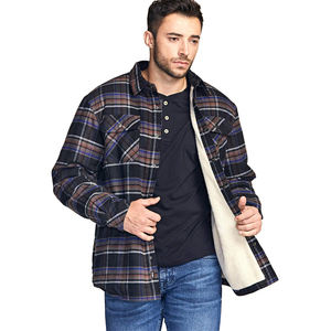 Men's Long Sleeve Vintage Mens Polar <strong>Fleece</strong> Flannel <strong>Shirt</strong> Jacket Fitted Plaid Heavy <strong>Lined</strong> Flannel <strong>Shirt</strong> Jacket for Men - Product Image 5