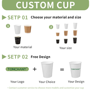 Tazas de café de papel Suministros DE BODA Cubierta de taza para bebidas - Product Image 2