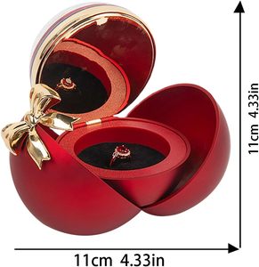 Caja de Anillos de Compromiso con Doble Sorpresa y Rosa Eterna, Caja de Anillos de Joyería con Lazo Novedoso para Boda, Caja de Regalo de Anillos para el Día de San Valentín - Product Image 2