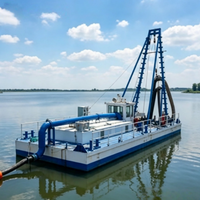 Drague à aspiration de sable pour l'extraction de sable de rivière en Afrique, bateau de dragage de lac, machine de dragage flottante pour l'entretien des ports