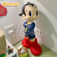 Maßgefertigte Glasfaser-Skulptur Japanische Cartoon-Anime-Actionfigur Glasfaser Astro Boy Harz-Statue