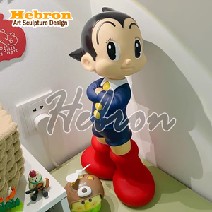 Sculpture en fibre de verre personnalisée, figurine d'action de dessin animé japonais, statue en résine <span class=keywords><strong>Astro</strong></span> Boy en fibre de verre - Product Image 3