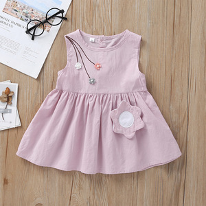 Vestidos de Princesa Bordados con Flores para Niñas Pequeñas, Vestido de Verano sin Mangas con Corte en A, Ropa de Algodón para Niñas - Product Image 2