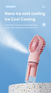 Forte potenza umidificazione a spruzzo piccola ventola umidificazione Usb ricarica ventola portatile ghiacciata e rinfrescante supplemento acqua ventilatore - Product Image 6