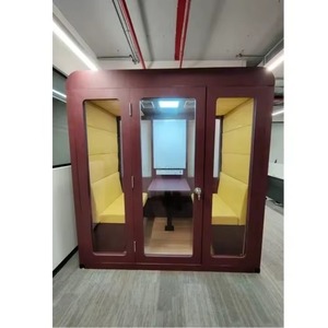 Cabina de Reuniones Insonorizada de Excelente Calidad con Paneles Acústicos para Comunicación Privada en el Lugar de Trabajo, Disponible para la Venta - Product Image 4